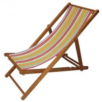 High quality foldable wooden beach reclining deck chair