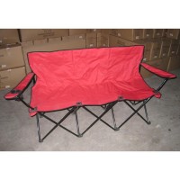 Carrying Bag Packed 3-seat Folding Chair Beach With Armrest For Camping